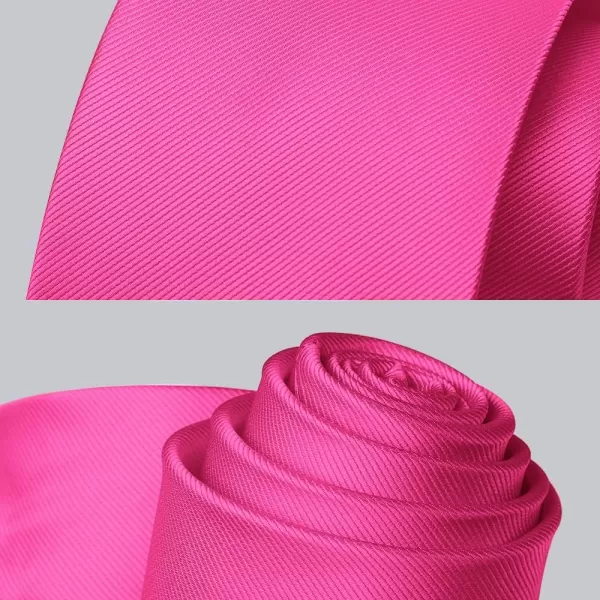 HISDERN Mens Ties Handkerchief Solid Color Ties for Men Necktie with Pocket Square Set for Classic Wedding