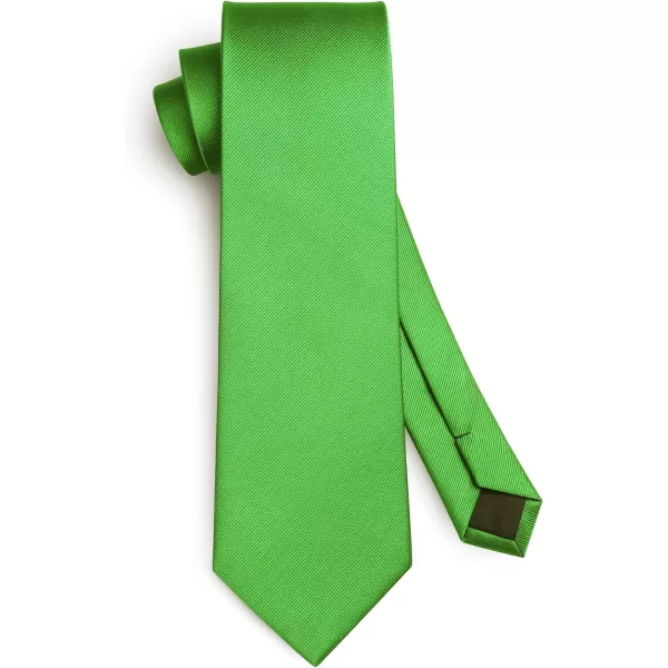 HISDERN Mens Ties Handkerchief Solid Color Ties for Men Necktie with Pocket Square Set for Classic Wedding