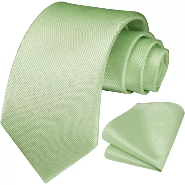 HISDERN Mens Ties Handkerchief Solid Color Ties for Men Necktie with Pocket Square Set for Classic Wedding