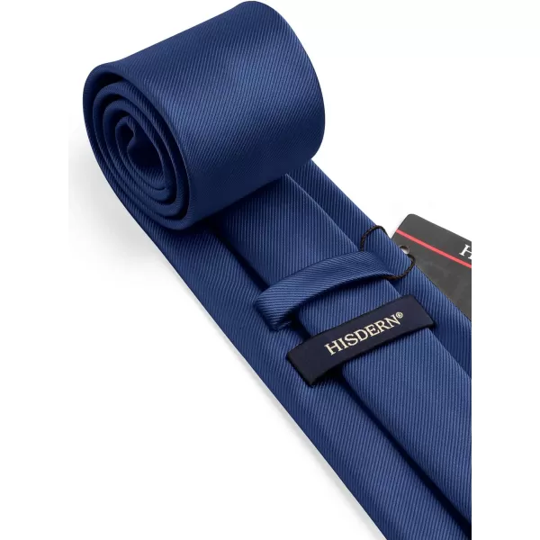 HISDERN Mens Ties Handkerchief Solid Color Ties for Men Necktie with Pocket Square Set for Classic Wedding