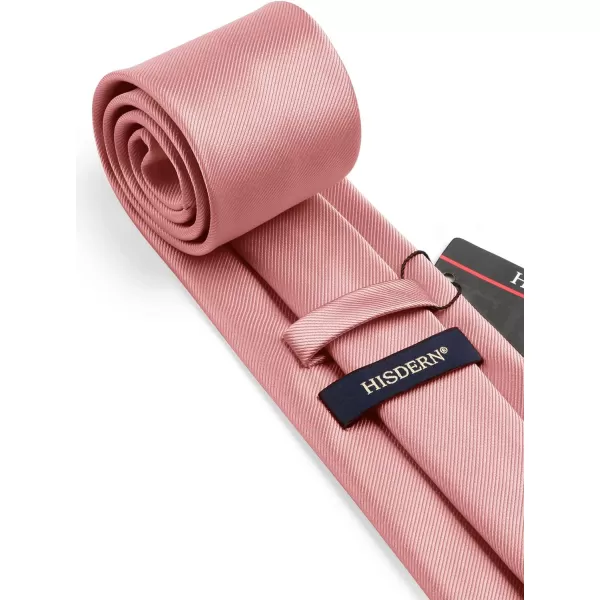 HISDERN Mens Ties Handkerchief Solid Color Ties for Men Necktie with Pocket Square Set for Classic Wedding