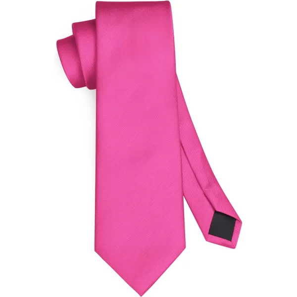 HISDERN Mens Ties Handkerchief Solid Color Ties for Men Necktie with Pocket Square Set for Classic Wedding