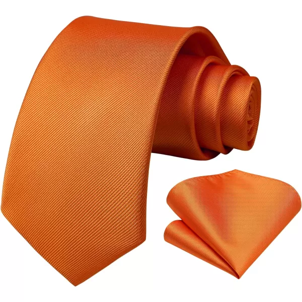 HISDERN Mens Ties Handkerchief Solid Color Ties for Men Necktie with Pocket Square Set for Classic Wedding