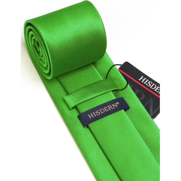 HISDERN Mens Ties Handkerchief Solid Color Ties for Men Necktie with Pocket Square Set for Classic Wedding