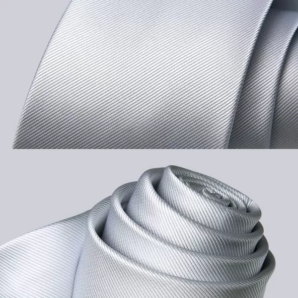 HISDERN Mens Ties Handkerchief Solid Color Ties for Men Necktie with Pocket Square Set for Classic Wedding