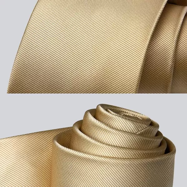 HISDERN Mens Ties Handkerchief Solid Color Ties for Men Necktie with Pocket Square Set for Classic Wedding