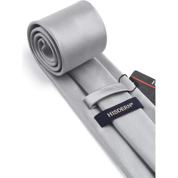 HISDERN Mens Ties Handkerchief Solid Color Ties for Men Necktie with Pocket Square Set for Classic Wedding