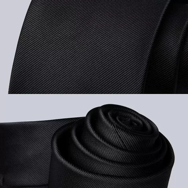 HISDERN Mens Ties Handkerchief Solid Color Ties for Men Necktie with Pocket Square Set for Classic Wedding