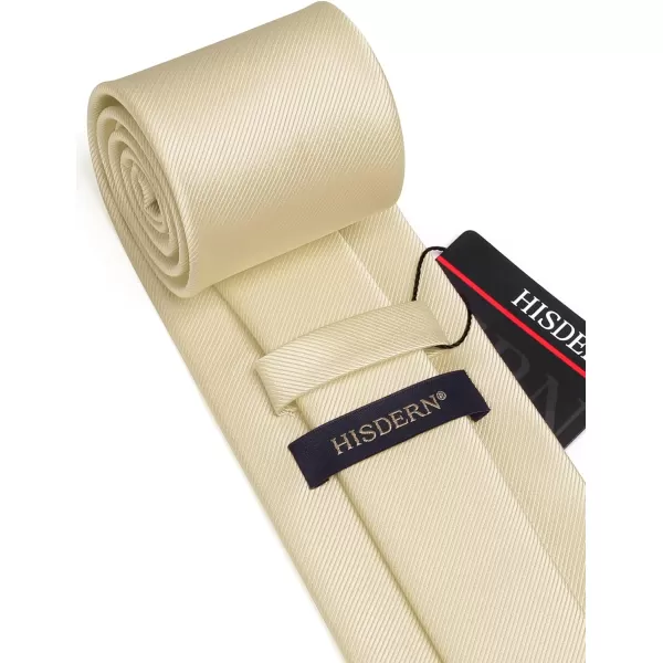 HISDERN Mens Ties Handkerchief Solid Color Ties for Men Necktie with Pocket Square Set for Classic Wedding