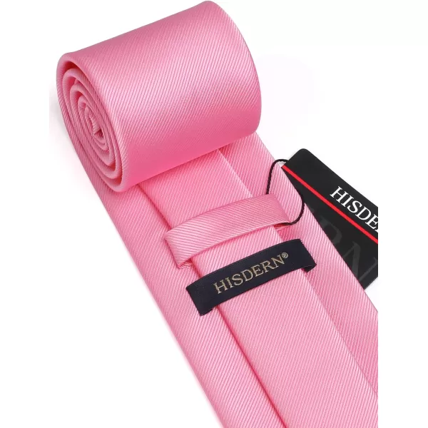 HISDERN Mens Ties Handkerchief Solid Color Ties for Men Necktie with Pocket Square Set for Classic Wedding