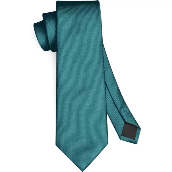 HISDERN Mens Ties Handkerchief Solid Color Ties for Men Necktie with Pocket Square Set for Classic Wedding