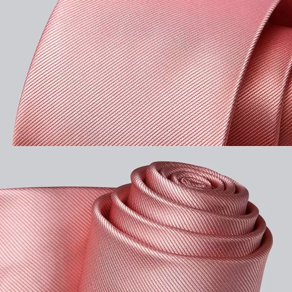 HISDERN Mens Ties Handkerchief Solid Color Ties for Men Necktie with Pocket Square Set for Classic Wedding