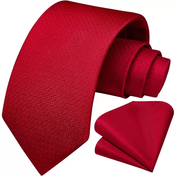 HISDERN Mens Ties Handkerchief Solid Color Ties for Men Necktie with Pocket Square Set for Classic Wedding