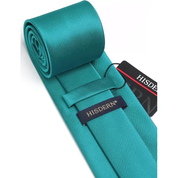 HISDERN Mens Ties Handkerchief Solid Color Ties for Men Necktie with Pocket Square Set for Classic Wedding
