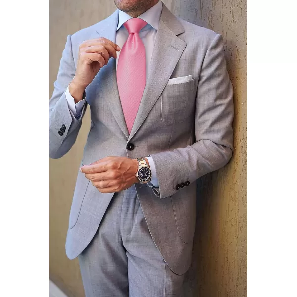 HISDERN Mens Ties Handkerchief Solid Color Ties for Men Necktie with Pocket Square Set for Classic Wedding