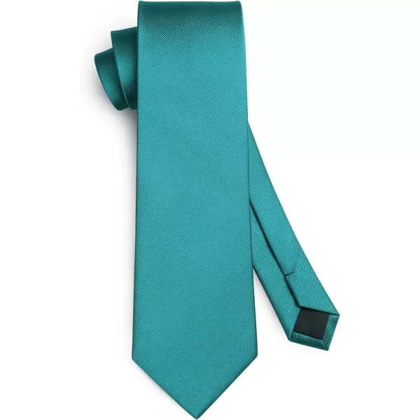 HISDERN Mens Ties Handkerchief Solid Color Ties for Men Necktie with Pocket Square Set for Classic Wedding