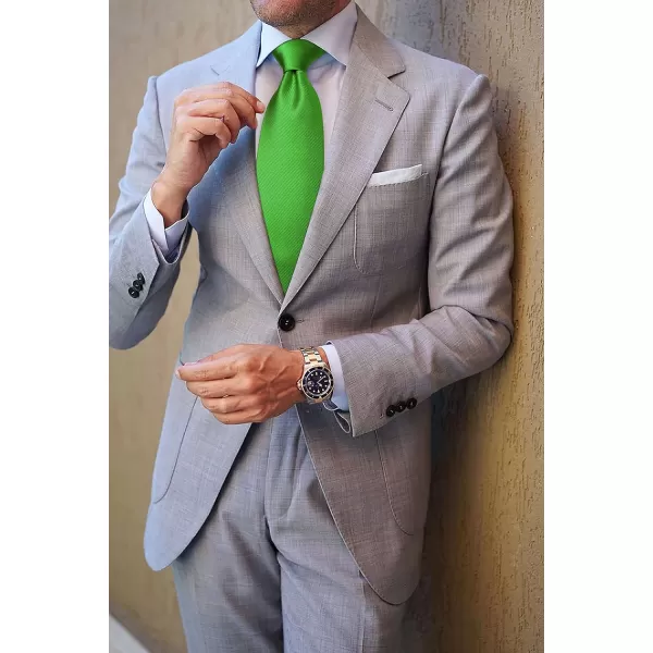 HISDERN Mens Ties Handkerchief Solid Color Ties for Men Necktie with Pocket Square Set for Classic Wedding