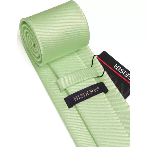 HISDERN Mens Ties Handkerchief Solid Color Ties for Men Necktie with Pocket Square Set for Classic Wedding