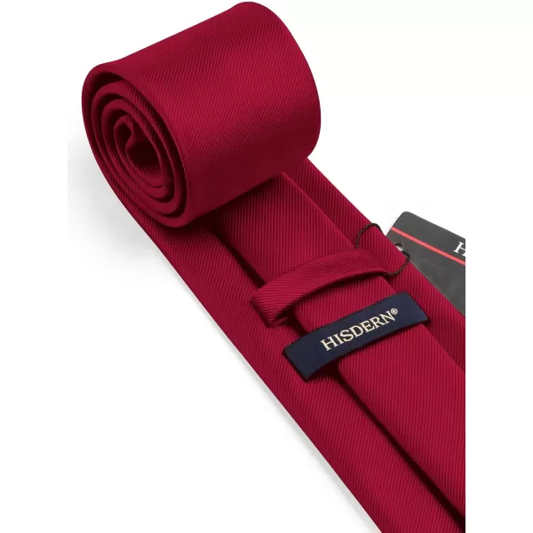 HISDERN Mens Ties Handkerchief Solid Color Ties for Men Necktie with Pocket Square Set for Classic Wedding