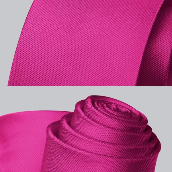 HISDERN Mens Ties Handkerchief Solid Color Ties for Men Necktie with Pocket Square Set for Classic Wedding