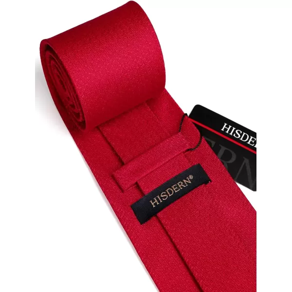 HISDERN Mens Ties Handkerchief Solid Color Ties for Men Necktie with Pocket Square Set for Classic Wedding