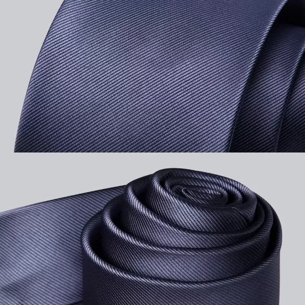 HISDERN Mens Ties Handkerchief Solid Color Ties for Men Necktie with Pocket Square Set for Classic Wedding