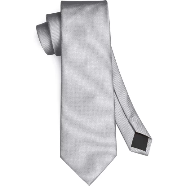 HISDERN Mens Ties Handkerchief Solid Color Ties for Men Necktie with Pocket Square Set for Classic Wedding