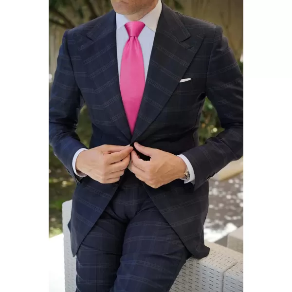 HISDERN Mens Ties Handkerchief Solid Color Ties for Men Necktie with Pocket Square Set for Classic Wedding