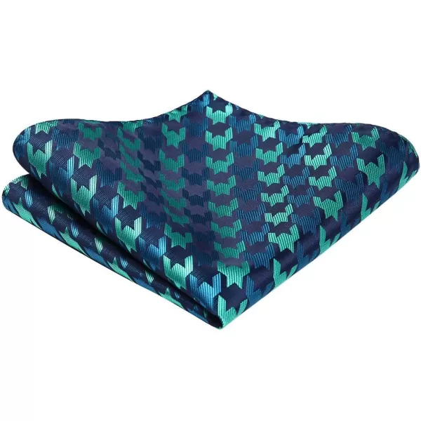 HISDERN Mens Ties Paisley Floral Tie Handkerchief Silk Necktie Pocket Square Formal Wedding