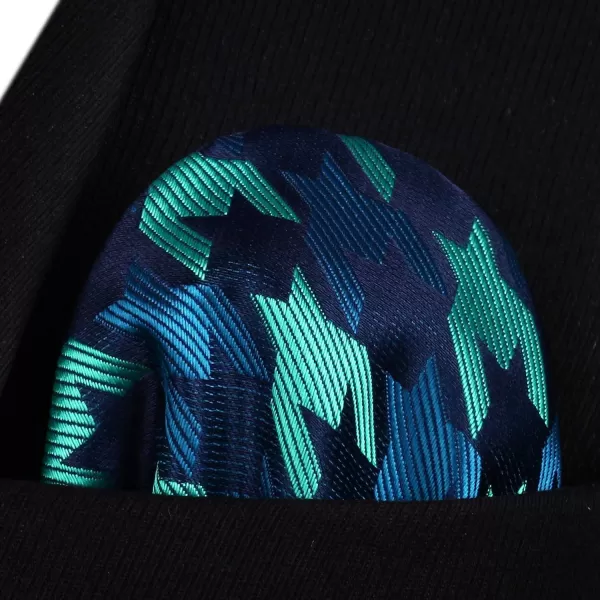 HISDERN Mens Ties Paisley Floral Tie Handkerchief Silk Necktie Pocket Square Formal Wedding