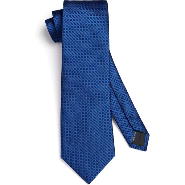 HISDERN Mens Ties Plaid Tie and Pocket Square Set Classic Woven Formal Checkered Neckties &amp; Handkerchief Wedding Party