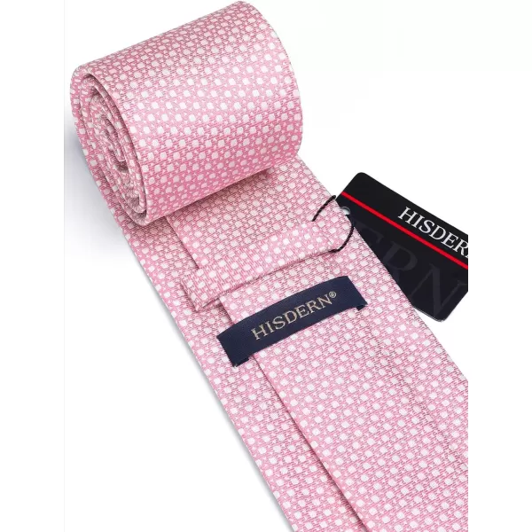 HISDERN Mens Ties Plaid Tie and Pocket Square Set Classic Woven Formal Checkered Neckties &amp; Handkerchief Wedding Party