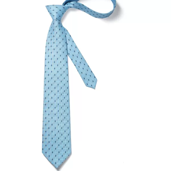 HISDERN Mens Ties Plaid Tie and Pocket Square Set Classic Woven Formal Checkered Neckties &amp; Handkerchief Wedding Party
