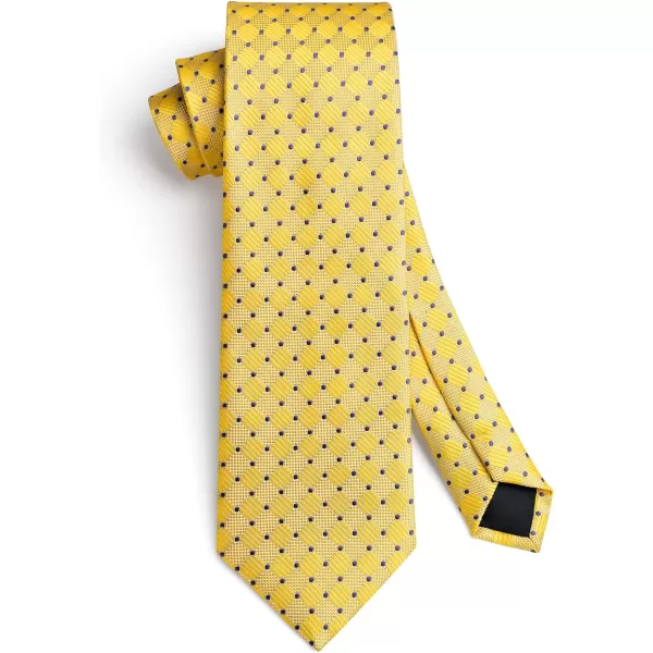 HISDERN Mens Ties Plaid Tie and Pocket Square Set Classic Woven Formal Checkered Neckties &amp; Handkerchief Wedding Party