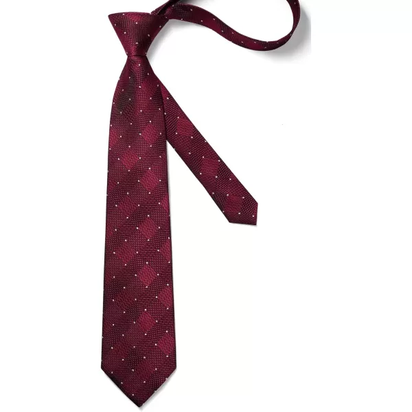 HISDERN Mens Ties Plaid Tie and Pocket Square Set Classic Woven Formal Checkered Neckties &amp; Handkerchief Wedding Party