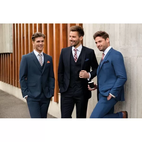 HISDERN Mens Ties Plaid Tie and Pocket Square Set Classic Woven Formal Checkered Neckties &amp; Handkerchief Wedding Party