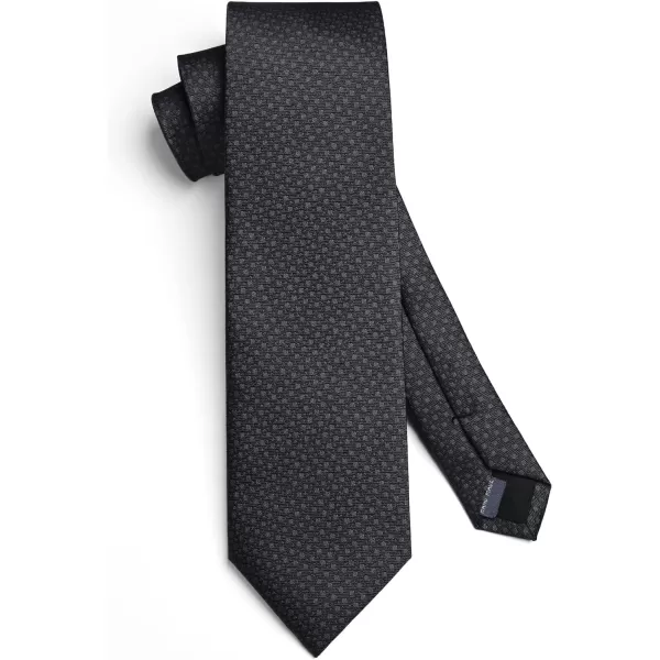 HISDERN Mens Ties Plaid Tie and Pocket Square Set Classic Woven Formal Checkered Neckties &amp; Handkerchief Wedding Party