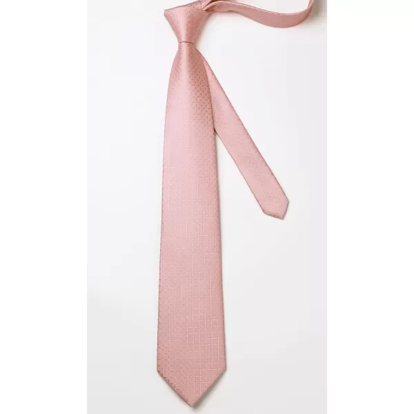 HISDERN Mens Ties Plaid Tie and Pocket Square Set Classic Woven Formal Checkered Neckties &amp; Handkerchief Wedding Party