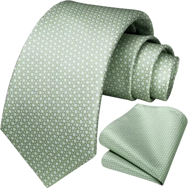 HISDERN Mens Ties Plaid Tie and Pocket Square Set Classic Woven Formal Checkered Neckties &amp; Handkerchief Wedding Party