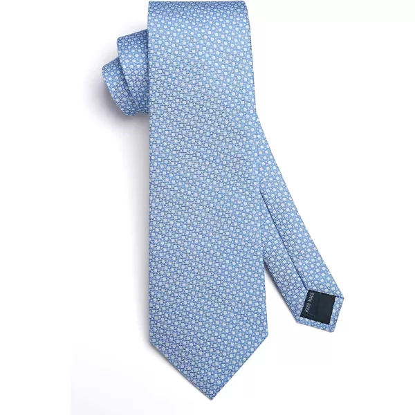 HISDERN Mens Ties Plaid Tie and Pocket Square Set Classic Woven Formal Checkered Neckties &amp; Handkerchief Wedding Party