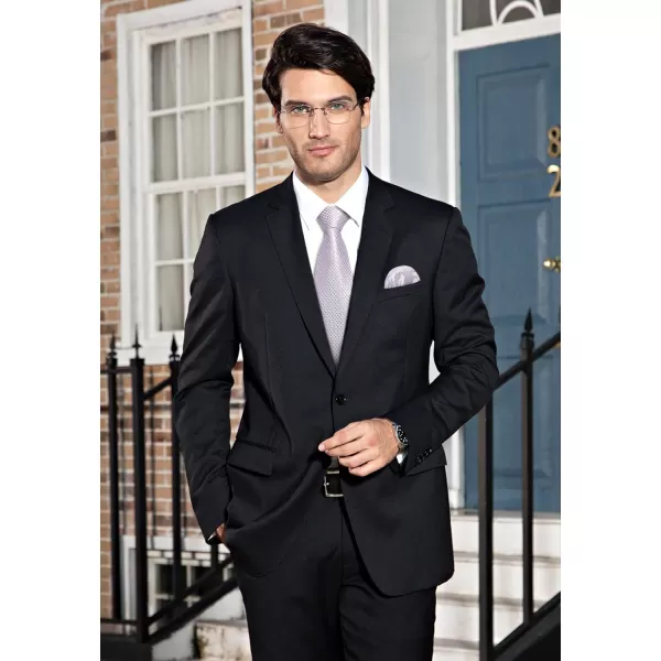 HISDERN Mens Ties Plaid Tie and Pocket Square Set Classic Woven Formal Checkered Neckties &amp; Handkerchief Wedding Party