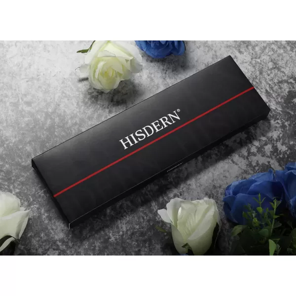 HISDERN Mens Ties Plaid Tie and Pocket Square Set Classic Woven Formal Checkered Neckties &amp; Handkerchief Wedding Party