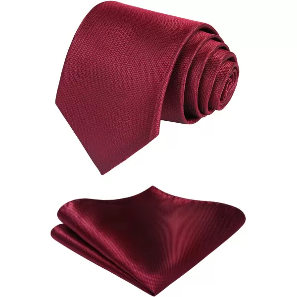 HISDERN Mens Ties Plaid Tie and Pocket Square Set Classic Woven Formal Checkered Neckties &amp; Handkerchief Wedding Party