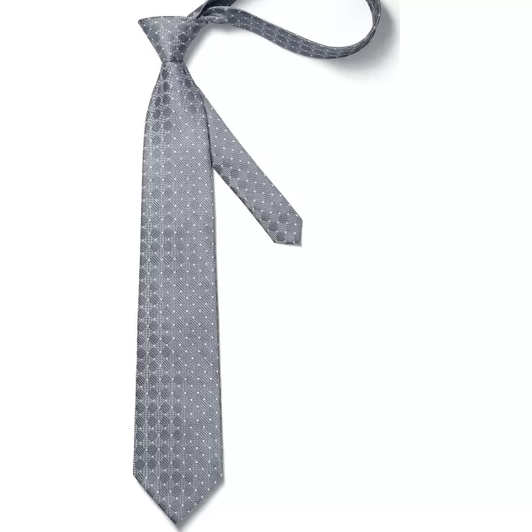 HISDERN Mens Ties Plaid Tie and Pocket Square Set Classic Woven Formal Checkered Neckties &amp; Handkerchief Wedding Party