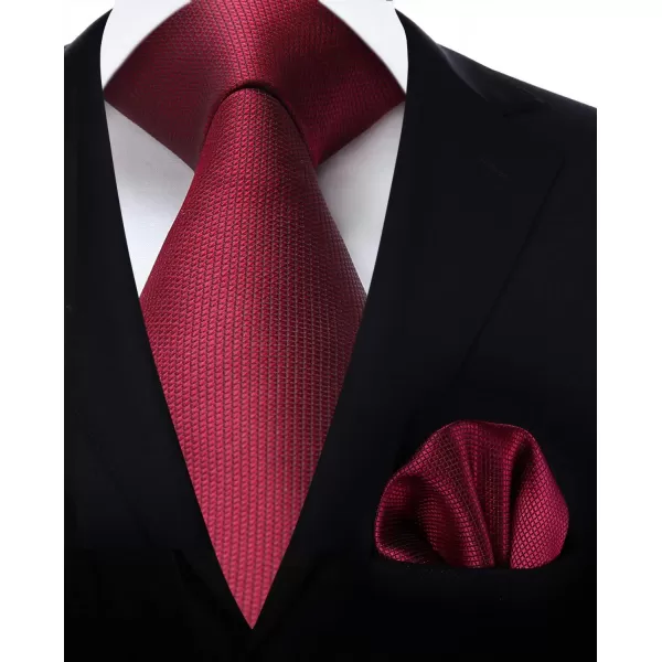 HISDERN Mens Ties Plaid Tie and Pocket Square Set Classic Woven Formal Checkered Neckties &amp; Handkerchief Wedding Party