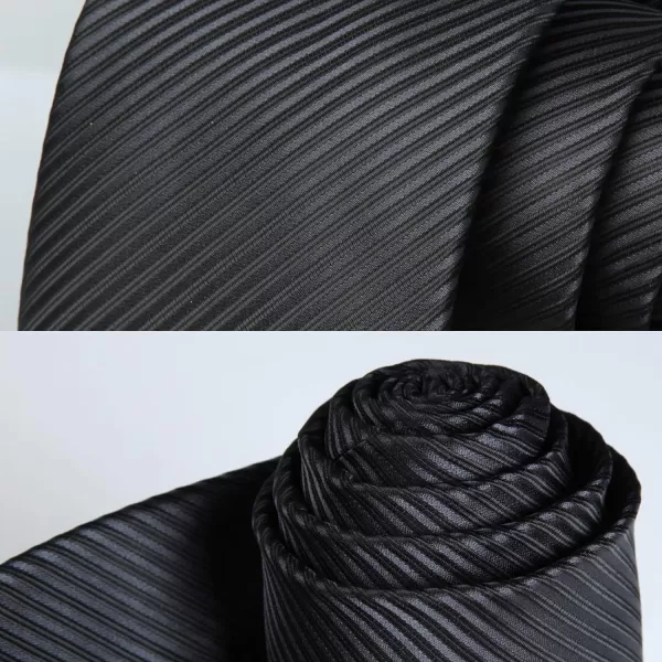 HISDERN Mens Ties Set 5PCS Collection Tie and Pocket Sqaure Formal Business Neckties Gift Box Wedding Necktie for Men