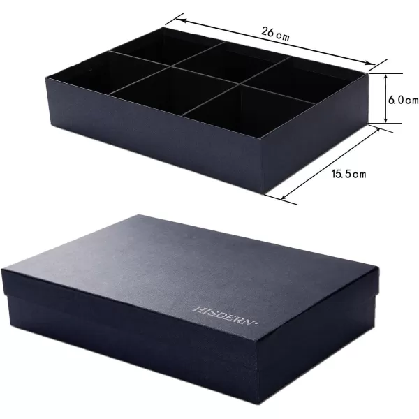HISDERN Mens Ties Set 5PCS Collection Tie and Pocket Sqaure Formal Business Neckties Gift Box Wedding Necktie for Men