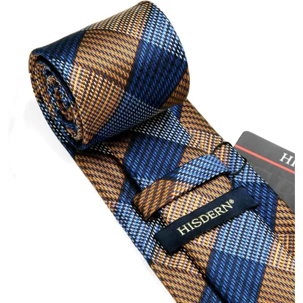 HISDERN Mens Ties Set Collection Tie and Pocket Square Lot 3 Pcs Formal Business Neckties Gift Box Wedding Necktie