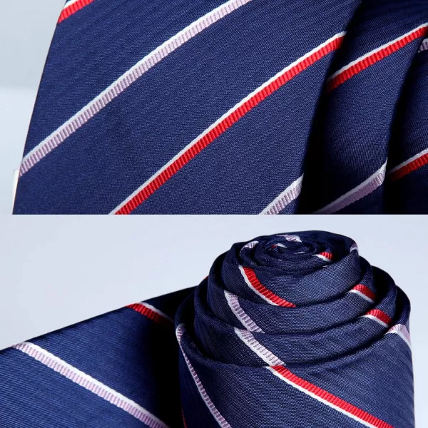 HISDERN Mens Ties Set Collection Tie and Pocket Square Lot 3 Pcs Formal Business Neckties Gift Box Wedding Necktie