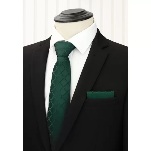 HISDERN Mens Ties Set Collection Tie and Pocket Square Lot 3 Pcs Formal Business Neckties Gift Box Wedding Necktie